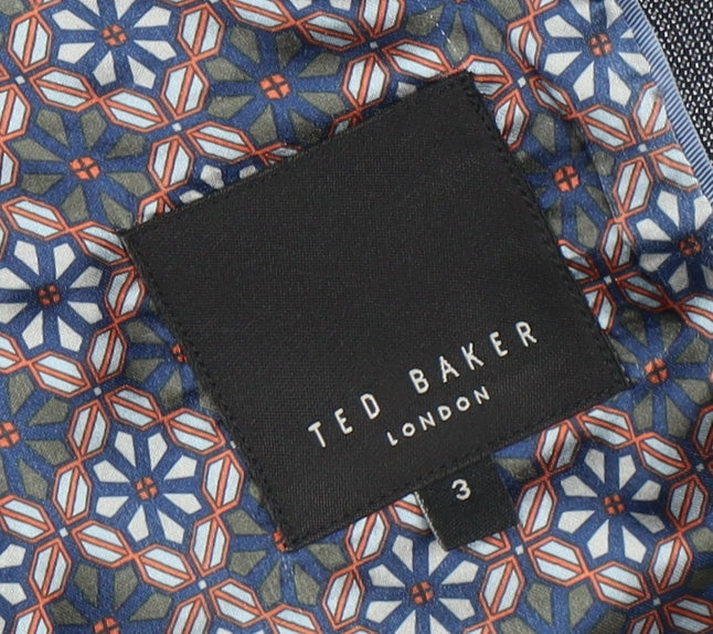 Ted Baker Men's Grey Blazer Size 3 Regular Fit Jacket