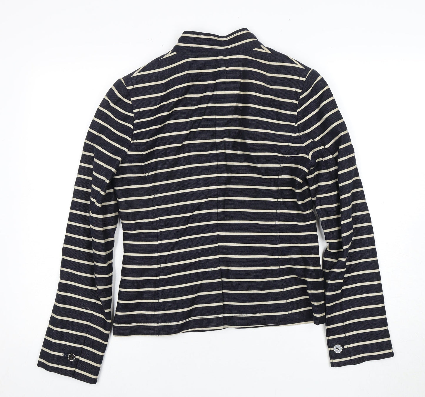 Banana Republic Women's Striped Blazer - Black, Size 8