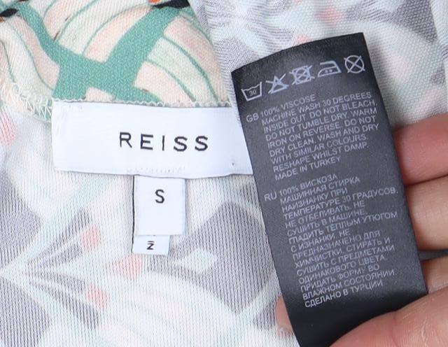 Reiss Women's Geometric Multicoloured T-Shirt S