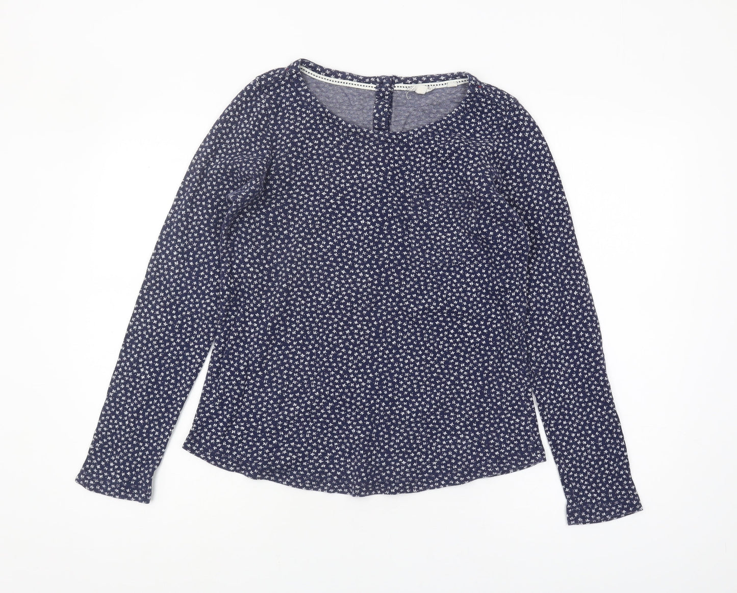 Fat Face Women's Blue Floral Long Sleeve Top Size 8