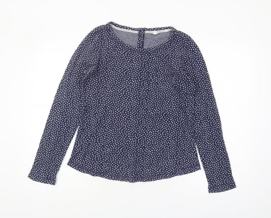 FatFace Women's Blue Floral Long Sleeve Top Size 8