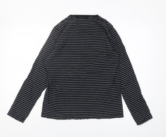 Womens UK Size S Pull&Bear Black Cotton T-Shirt