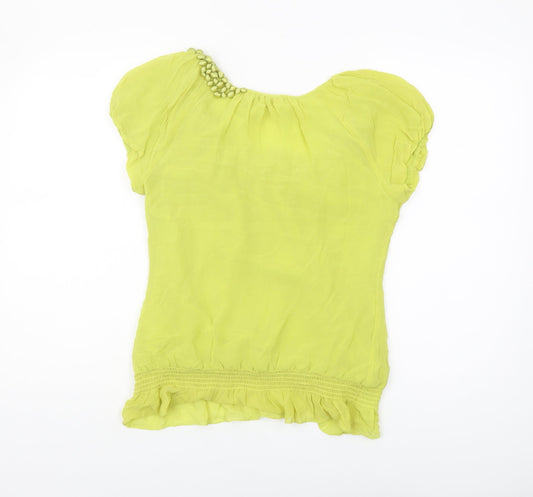 Ted Baker Women's Green Silk Top Size 10