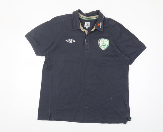 Umbro Men's Black XL Polo Shirt - Short Sleeve