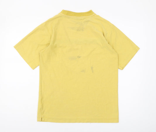 Nike Men's Yellow XL T-Shirt, Short Sleeve, Logo Accent