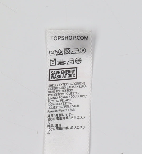 Topshop Women's Pleated Skirt Brown Size 6