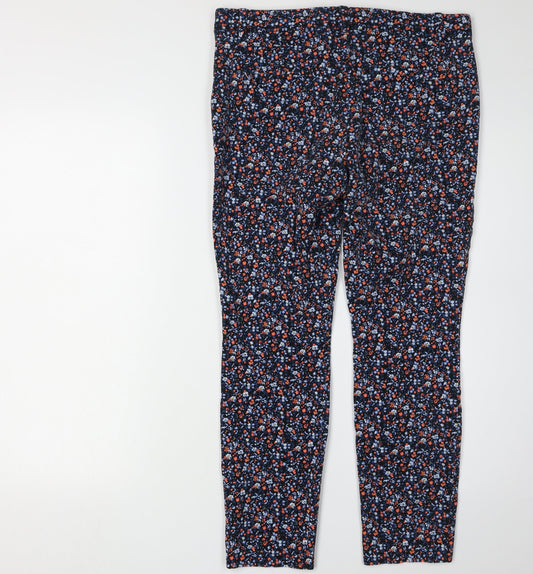 Gap Women's Multicoloured Floral Slim Trousers Size 6