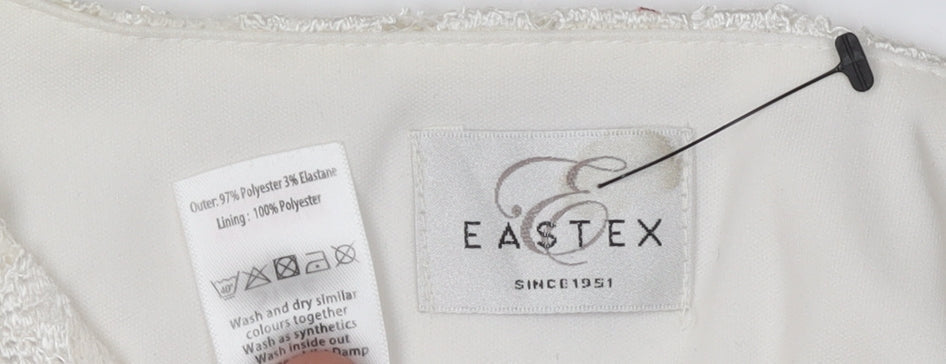Eastex Women's Ivory Lace T-Shirt, Size 16, Casual Elegance