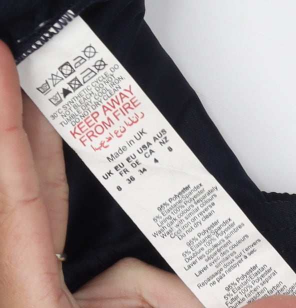 Close-up detail of Elegant Black Ruched Bodycon Dress -, size 8