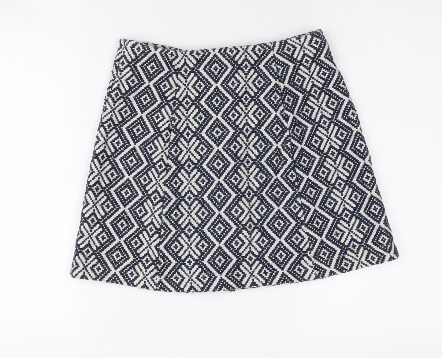 Superdry Women’s XS A-Line Blue Geometric Skirt