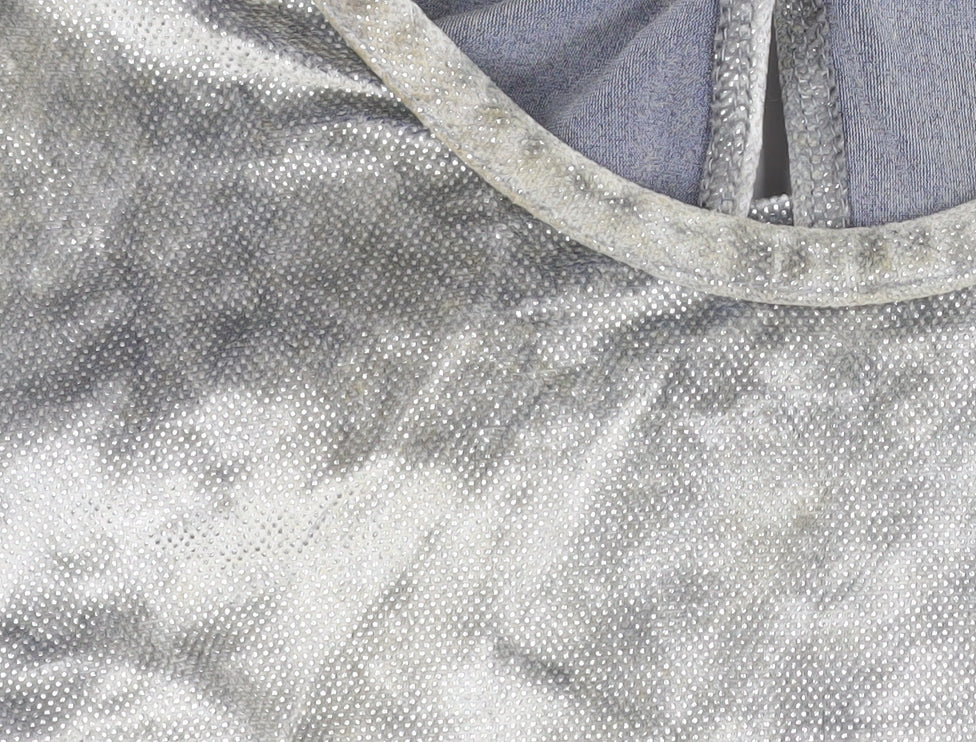 Hobbs Women's Silver Velvet Dress Size 12