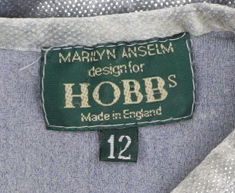 Hobbs Women's Silver Velvet Dress Size 12