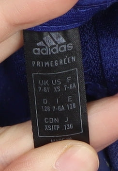 Additional view of Adidas boys’ blue full zip hoodie 7-8 years