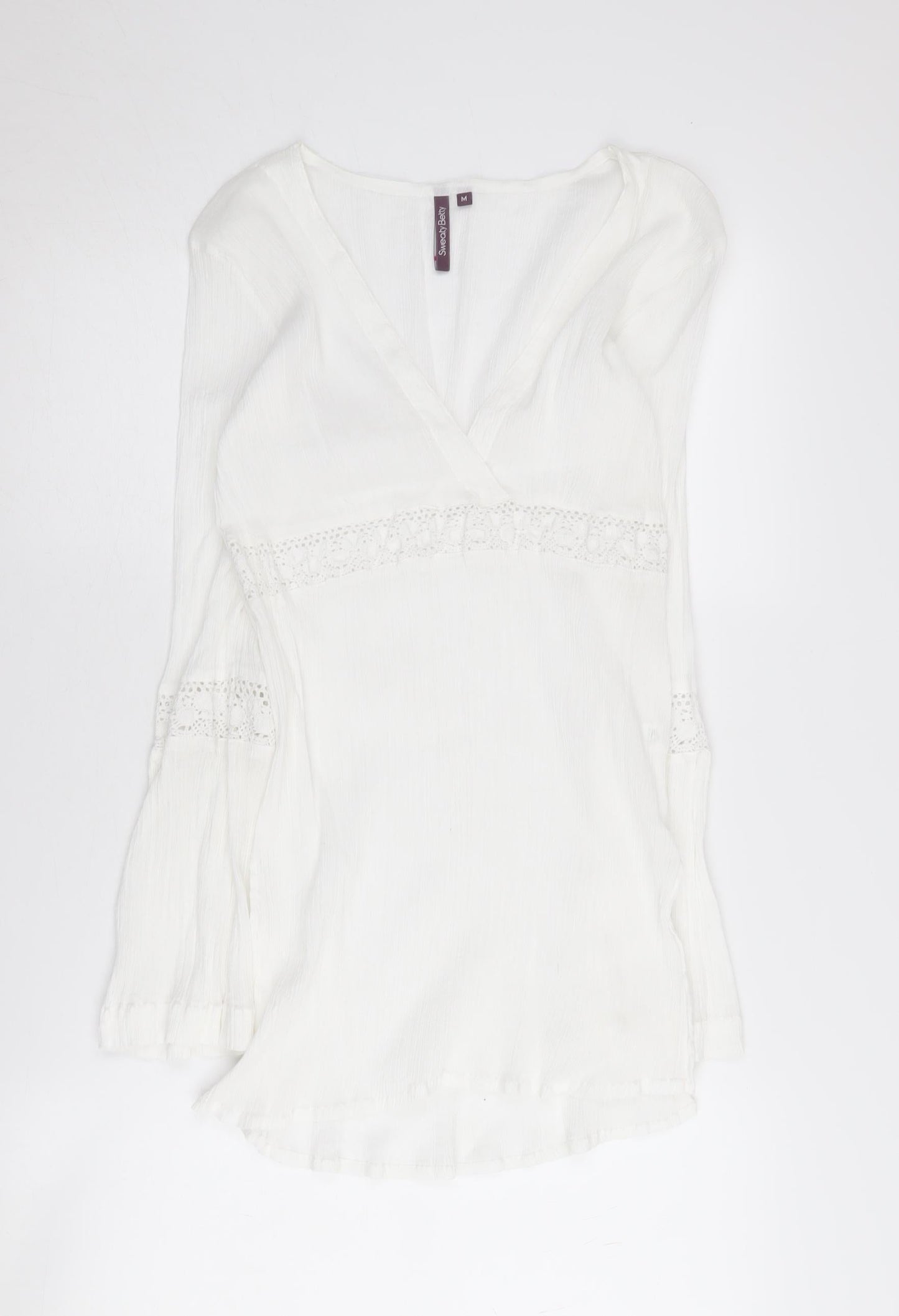 Sweaty Betty White Women's Tunic Blouse Medium
