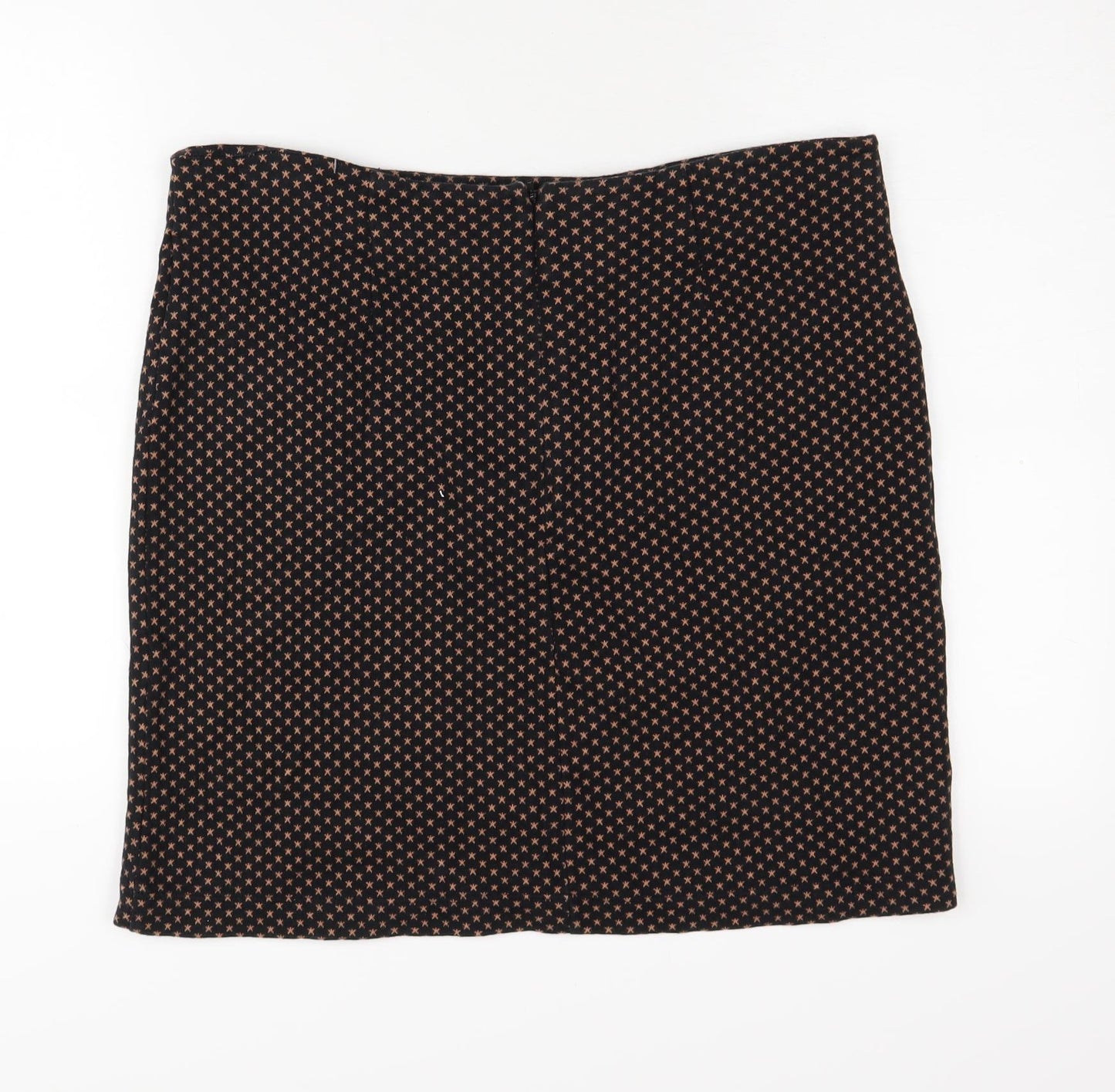 Fat Face Women's Black Geometric Pencil Skirt Size 14