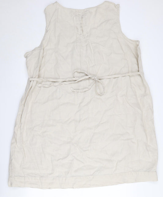 Joe Browns Beige Linen Sleeveless Women's Dress