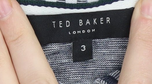 Ted Baker Blue Check Polo for Unisex Adults, Size M