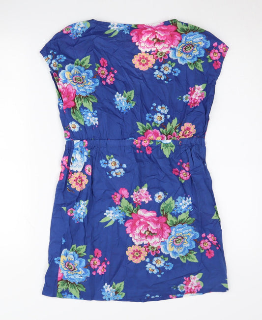 Womens UK Size S Joules Blue Cotton Blouse