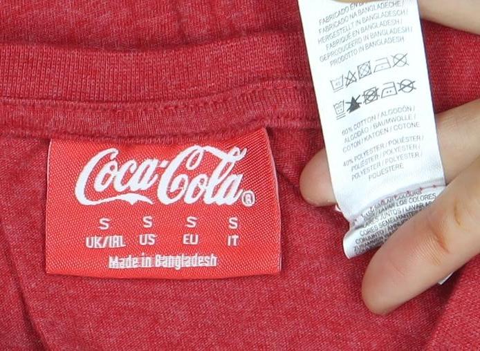 Coca-Cola Red Christmas T-Shirt, Men's Small, Graphic Print