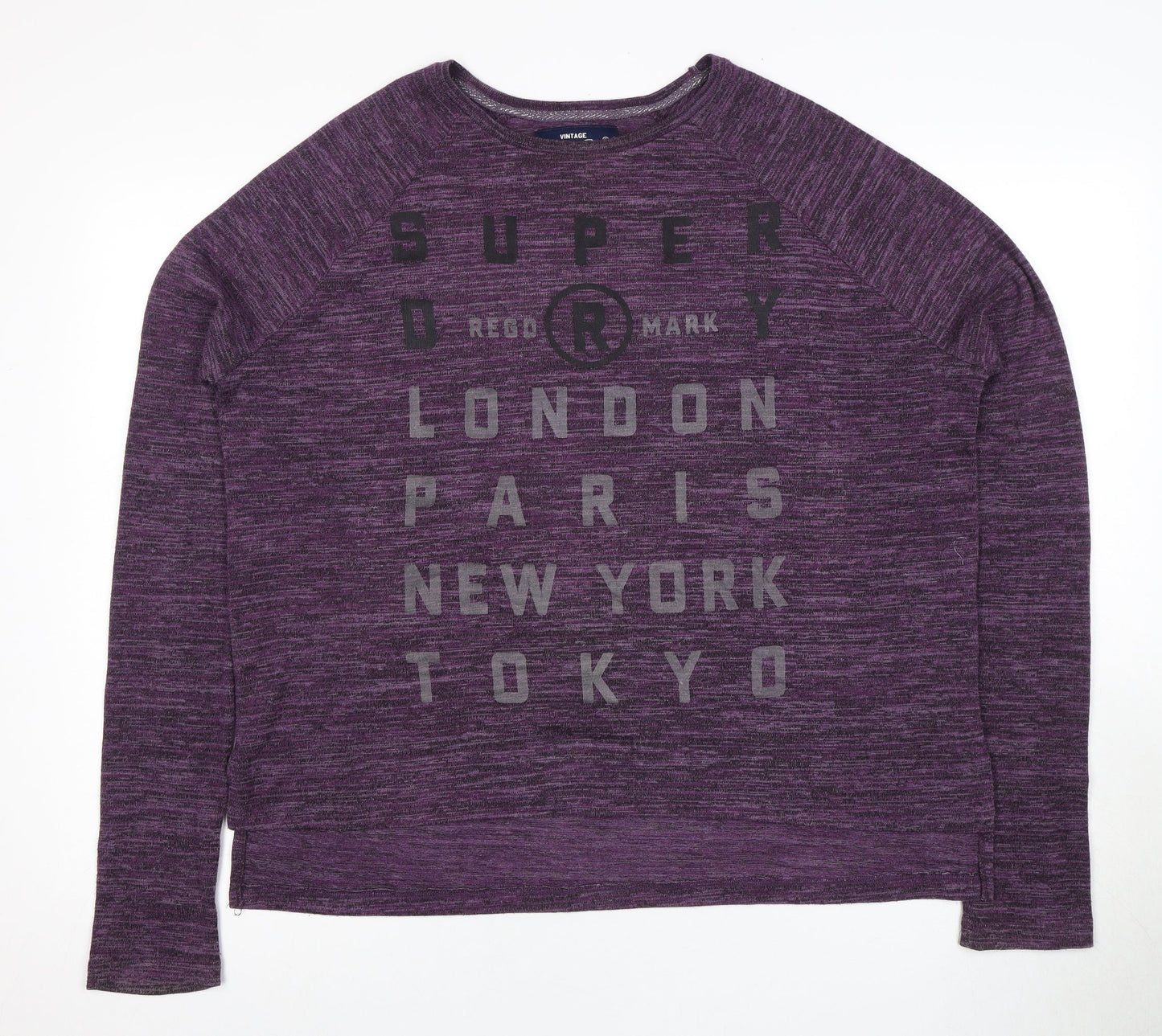 Superdry Unisex Purple Jersey T-Shirt M