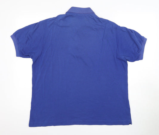 Lacoste Men's Blue Polo Shirt, Size L, Short Sleeve