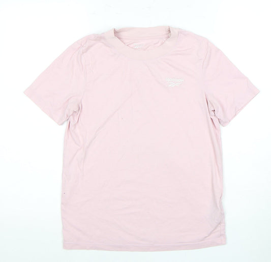 Reebok Pink Unisex T-Shirt S - Stylish Cotton Tee