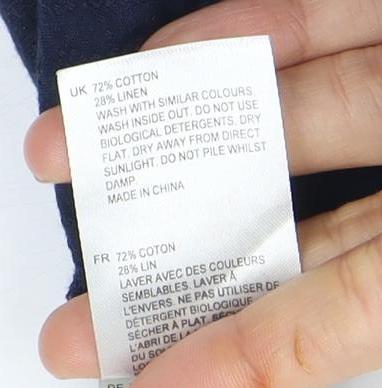 Womens UK Size 12 White Stuff Blue Cotton Blouse