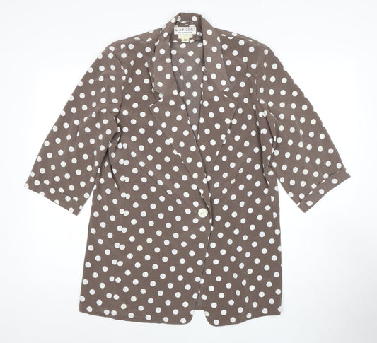 Jaeger Women's Brown Polka Dot Blazer Size 12