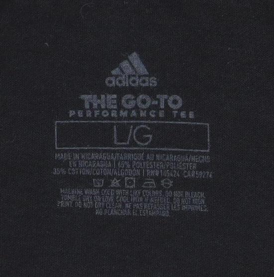 Adidas Men’s Black Performance T-Shirt L