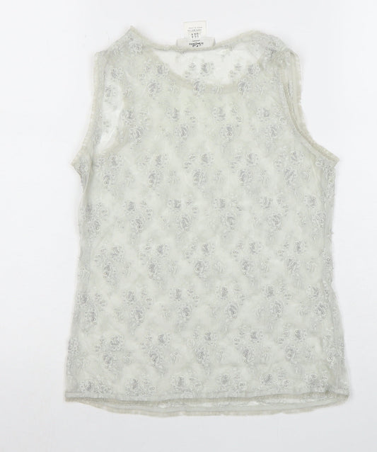 Womens UK Size 8 Whistles Ivory Nylon Tank