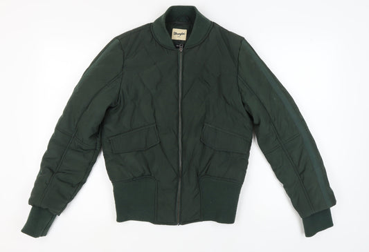 Wrangler Men's Green Bomber Jacket M Slim Fit