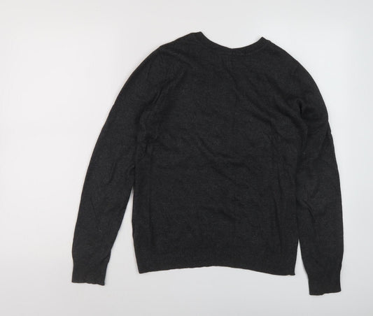 Hobbs Women's Grey Pullover Jumper, Size 8, Animal Print