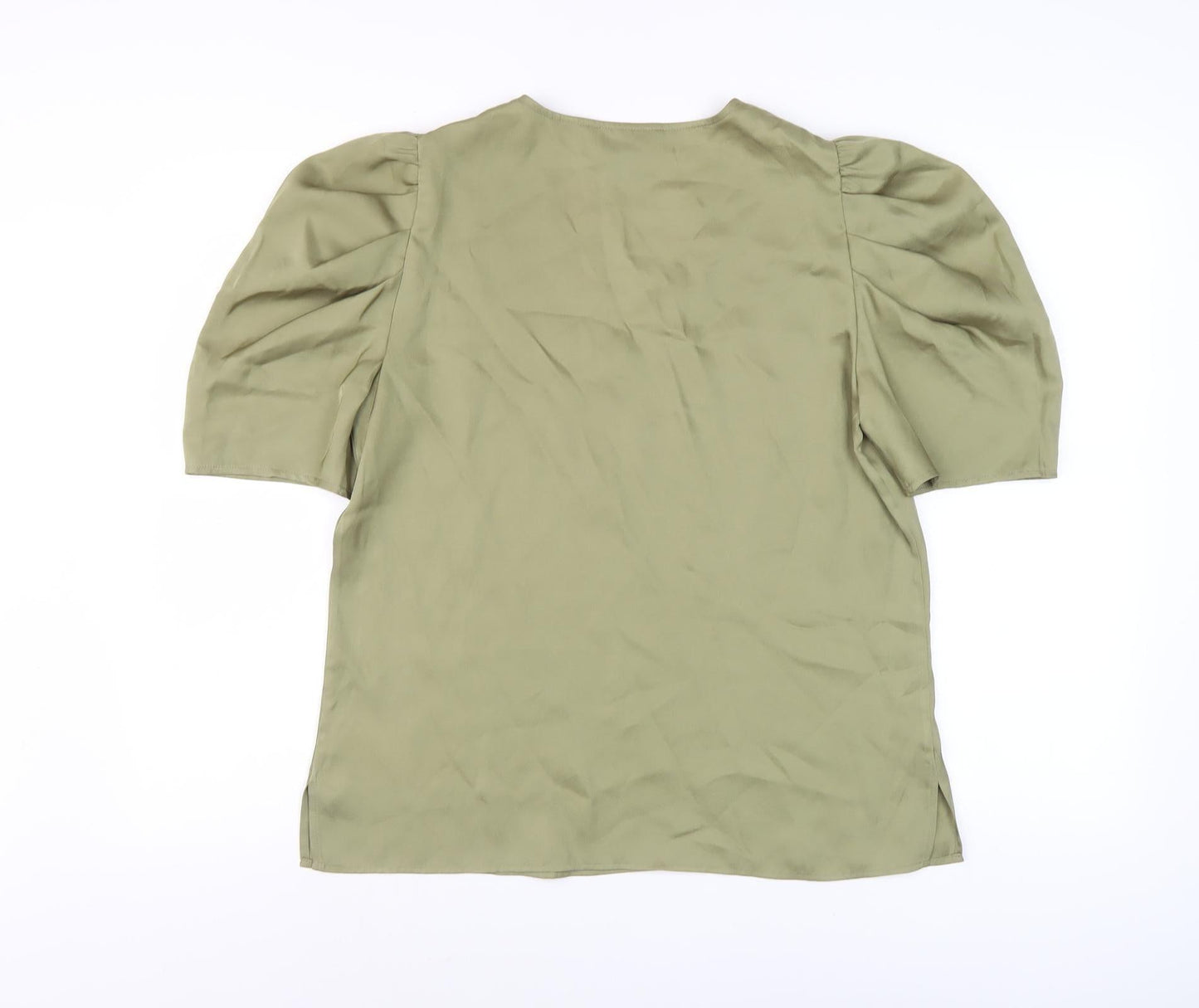 DKNY Women's Green Solid Top Polyester