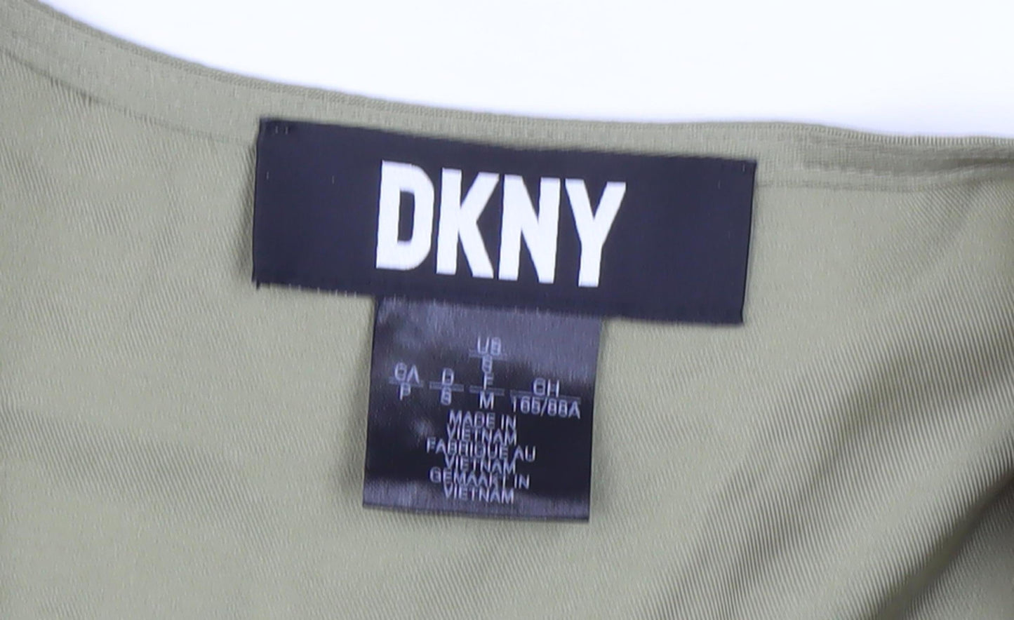 DKNY Women's Green Solid Top Polyester