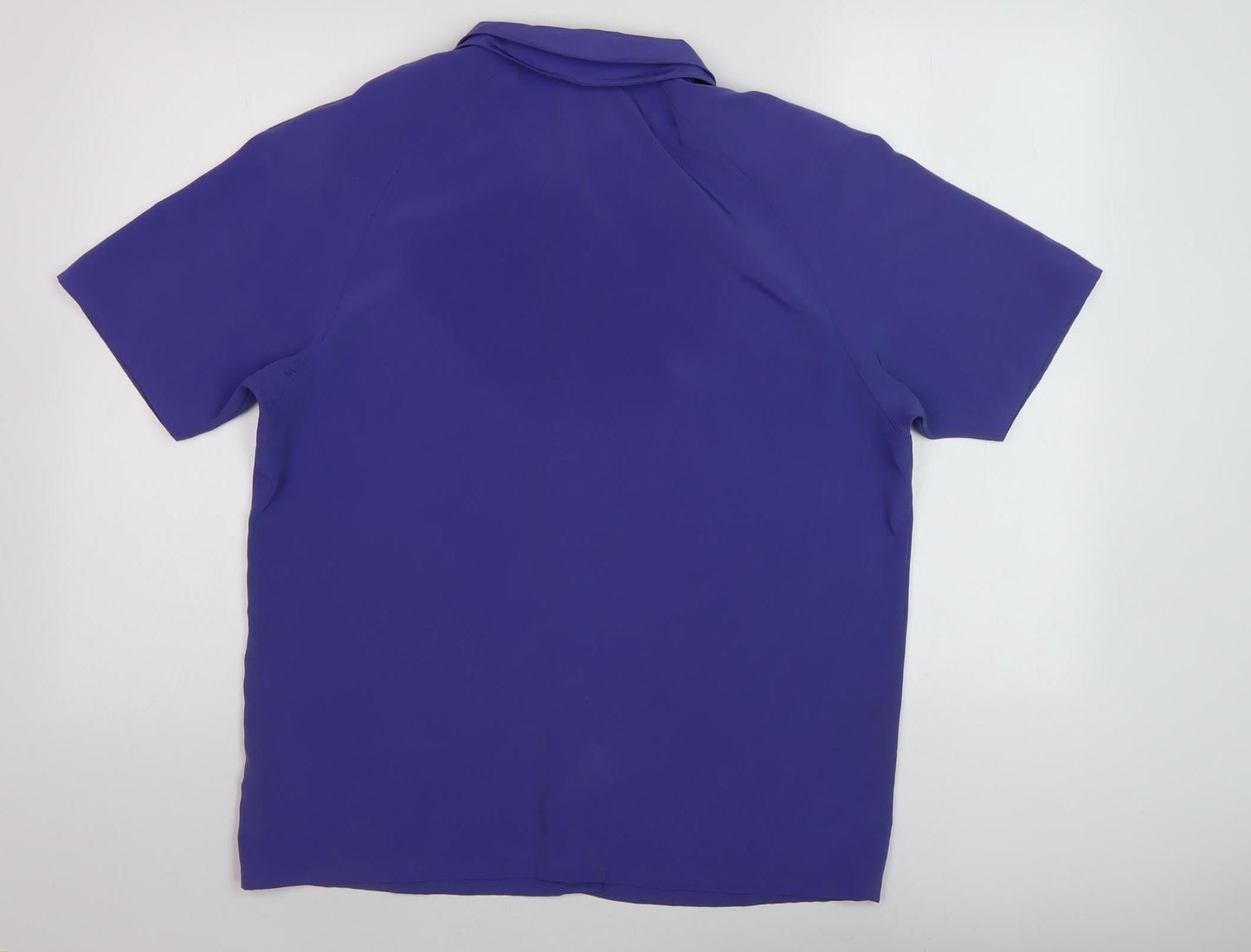 Ultra Belle Women's Blue Button-Up Shirt - Size 14, Polyester