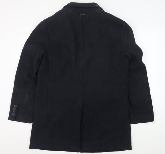 Michael Kors Men's Black Wool Blend Coat S