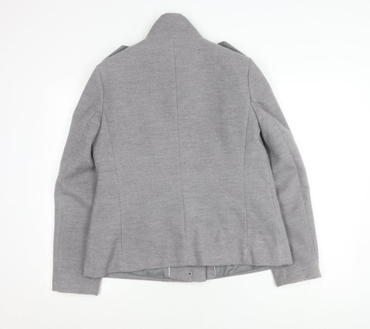Marks and Spencer Women's Grey Jacket, Size 12, Collared