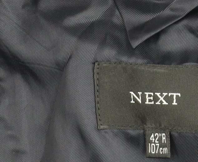 Brand and care label for Next Men's Blue Regular Fit Blazer 42R Jacket