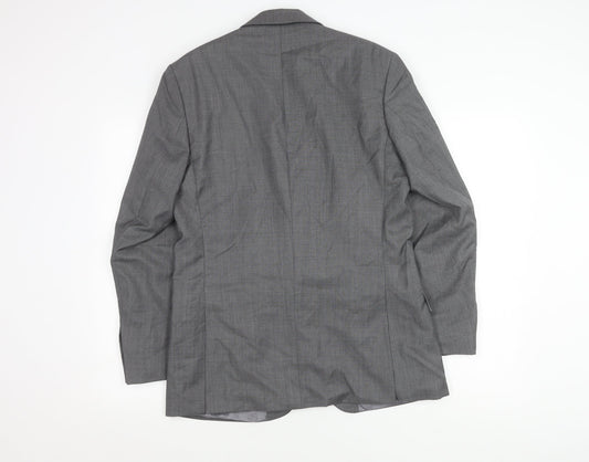 Jasper Conran Men's Grey Blazer 38 Regular Fit Wool Mix