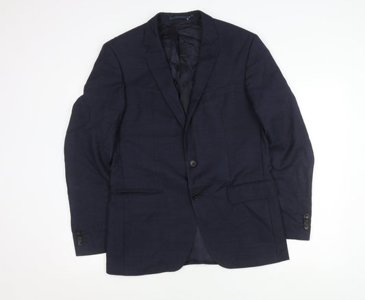 Hugo Boss Men's Blue Regular Fit Suit Jacket 40R