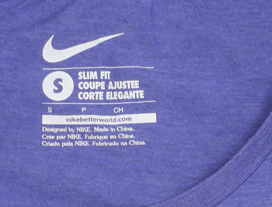 Nike Women's Blue Slim Fit T-Shirt S