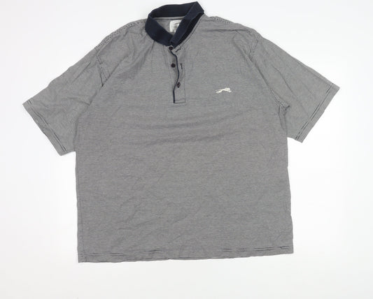 Slazenger Men's XL Black Striped Polo Shirt