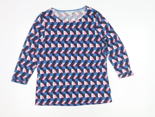 Womens UK Size 10 Boden Multicoloured Cotton T-Shirt