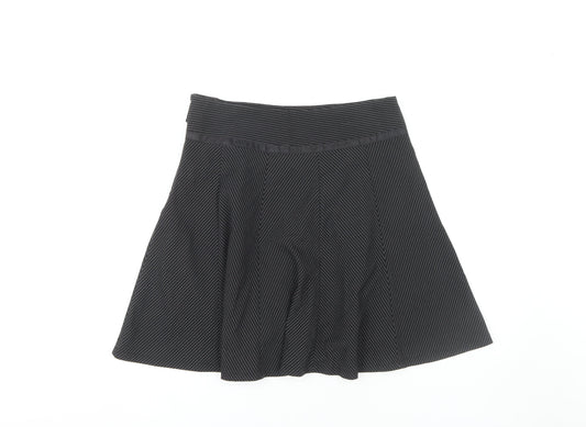 Verge Women's Black A-Line Skirt, L, Knee Length