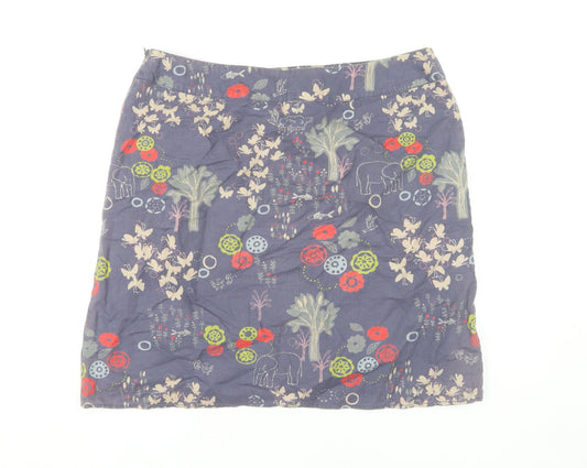 White Stuff Women's Multicoloured Floral Skirt, Size 14