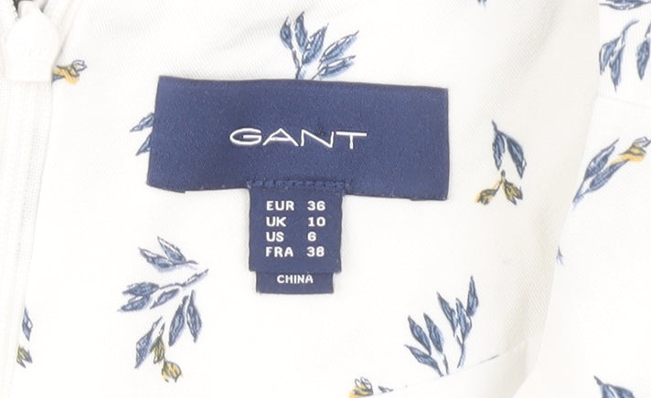 Gant Women's White Floral Short Sleeve Dress