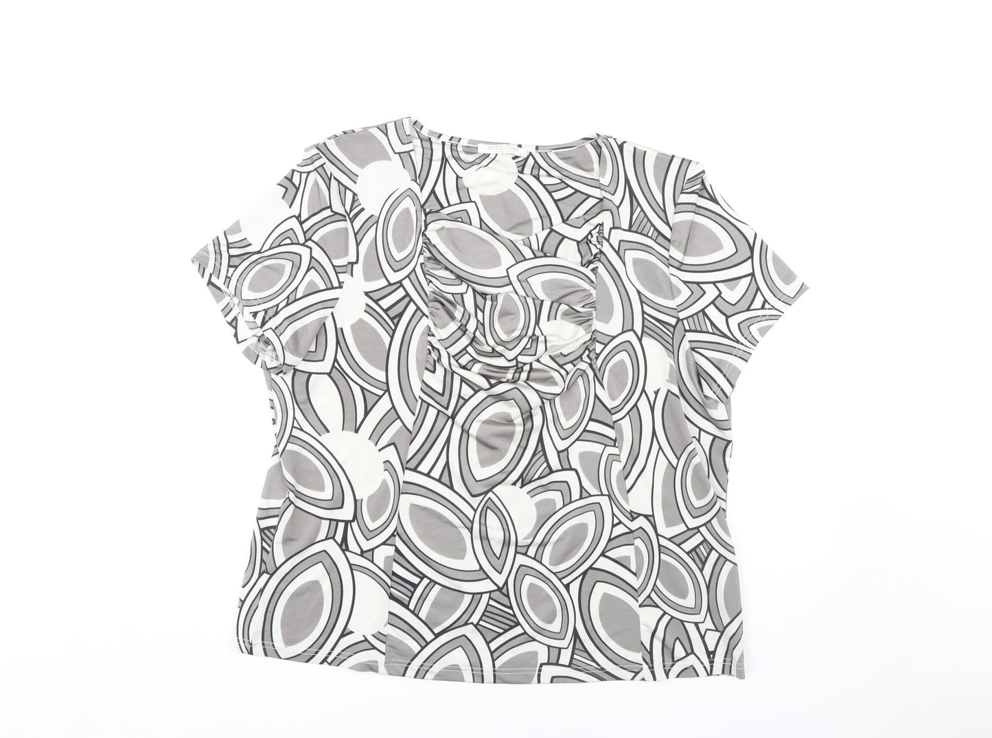 Anna Rose Women's Multicoloured XL Geometric T-Shirt
