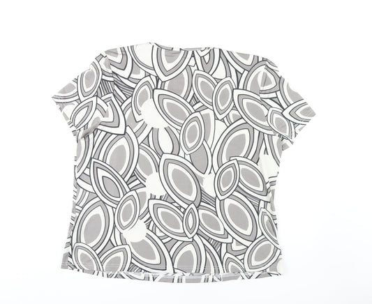 Anna Rose Women's Multicoloured XL Geometric T-Shirt