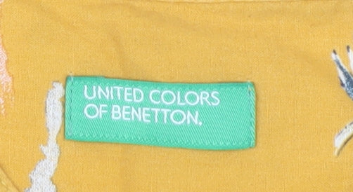 United Colors of Benetton Women's Yellow Floral Tunic Blouse