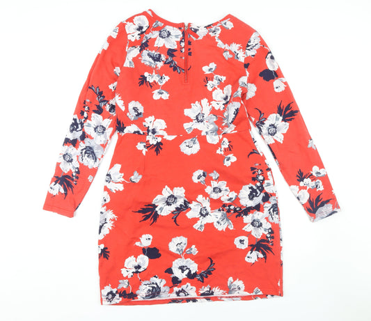 Joules Women's Red Floral Shift Dress Size 14